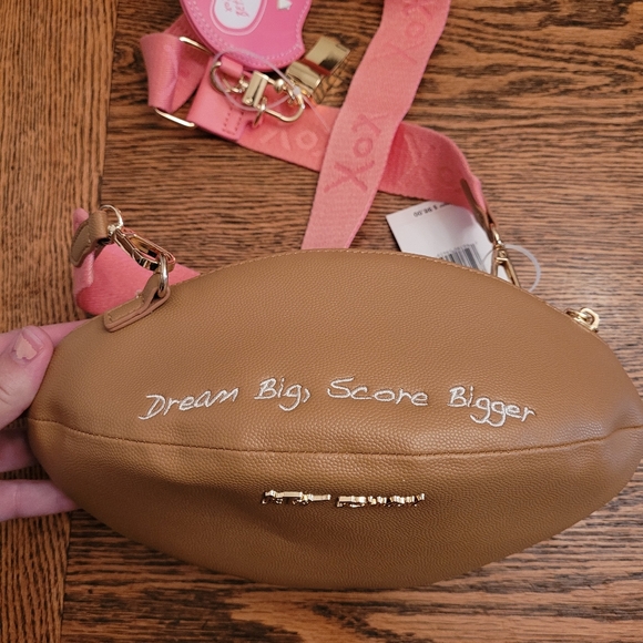 NEW VIRAL Betsey Johnson Kitsch Crossbody Football Purse 🏈🎀 - Picture 8 of 9